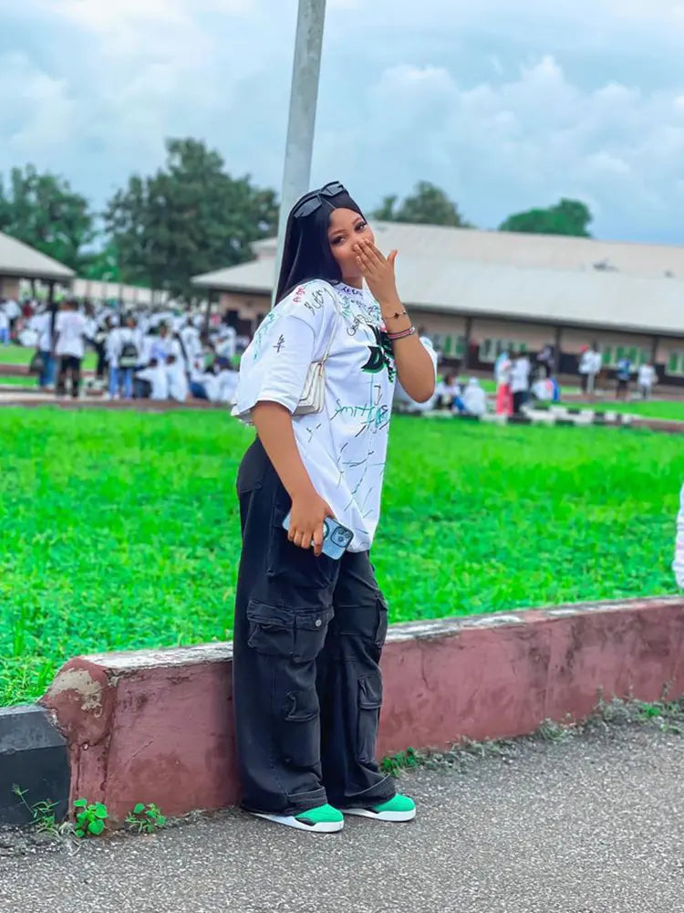 Denim da lavoro multi-tasche alla moda