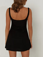 Miniabito con collo a cuore