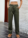 Pantalon cargo en denim lavato coupe slim