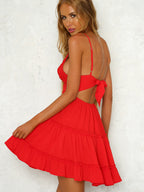 Miniabito avec cinturino en pizzo européen et américain