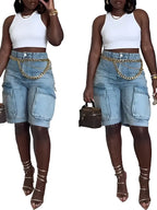 Pantaloni in denim utilitari strappati