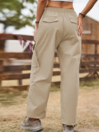 Pantaloni cargo jogger con coulisse in stile urbano