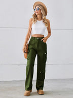 Pantaloni in denim multi-tasche lavati