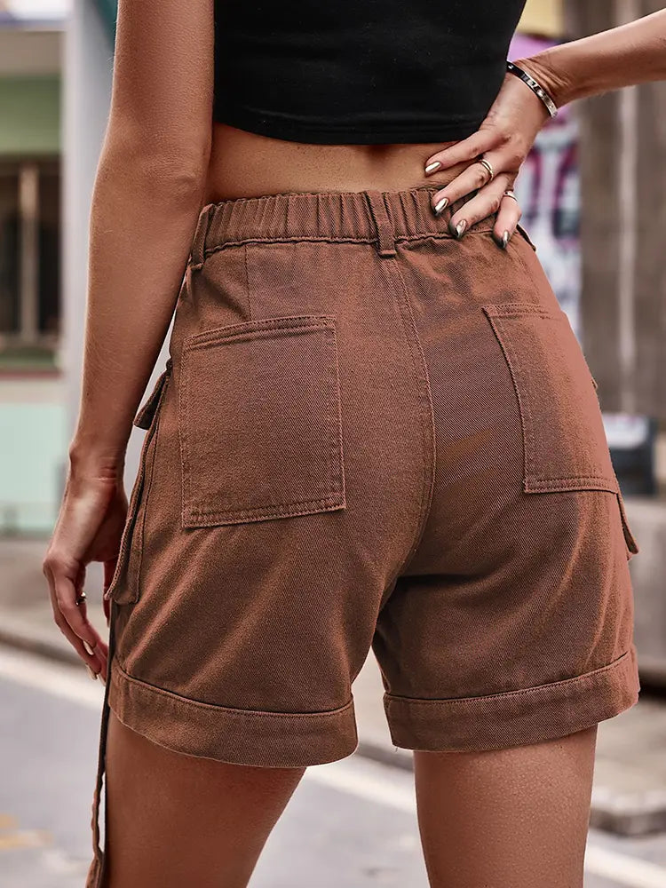 Shorts Cargo in Denim Stile Americano