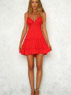 Miniabito avec cinturino en pizzo européen et américain