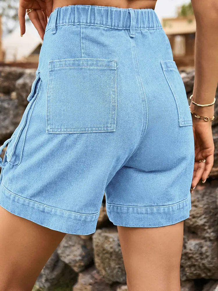 Shorts Cargo in Denim Stile Americano