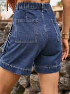 Shorts Cargo in Denim Stile Americano