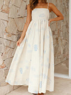 Abito lungo Chill Vibes con spalline sottili e schiena scoperta