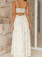 Abito lungo Chill Vibes con spalline sottili e schiena scoperta